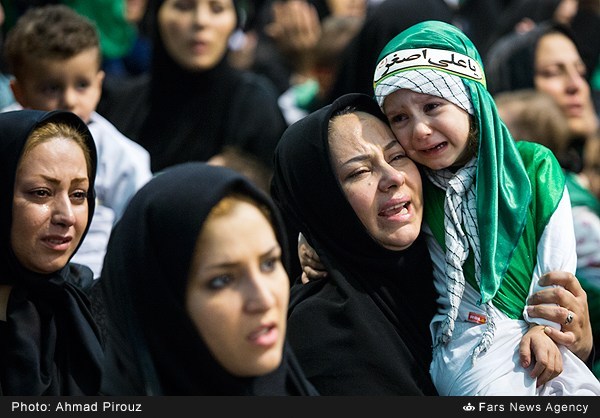 Commemoration Anniversary of 6 Month Old Child, Nation of Iran (Shiites Muslims) remembering the martyrdom of six month old kid , Ali Asghar, of Imam Hussein a.s, all Muslims take part in mourning ceremonies to remember the martyrdom of Ali Asgher at Karbala battle 1400 years ago. These ceremonies are arranged by Muslims in many cities of Iran at different levels, below images are taken in ceremonies held in Tehran, 