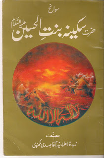 Sakina Bin al Hussain r.a is an Urdu book which will tell you some biography and many doubts which will pointed out by Abdul Haleem Sharara and then later another non Shiite scholar Hafiz Bahadar Ali BSc from India raised some objections about history of Islam related to Family of Muhammad pbuh, Maulwi Bahadar Ali wrote that Sakina (Sukayna bint Husayn) who was little girl soon forgot the martyrdom of his father and she started to attend some unsocial parties in Syria as well as she introduced some new style for ladies hair, she started to take interest in poetry and ceremonies of joy, but the author of following book replied those objections well and also referenced Non Shiite books, he penned down that in history we know names of few ladies like Pharaoh's ladies also were in cover as it was custom of time that ladies, girls had no importance in society, many people killed their girls at time of birth, but Islam gave importance to girls and Koran nominated few ladies like Asiya and Mariam were nominated as symbol of greatness and honor for us, so Sakina who was the girl of Family of Prophet who was leader of all Prophets and whose grandsons are leader of youths of Heaven, how it is possible she after forgetting the martyrdom of all his men in Karala started to attend evil and un pious parties in Syria? 