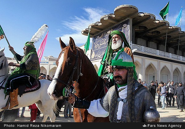 Millions of Muslims Mourn Arbaen of Imam Hossein TEHRAN (FNA)- Muslim mourners dressed in black took part in massive processions to mark the Arbaen of Imam Hossein (AS) in the holy city of Karbala in Iraq on Wednesday. [PHOTOS]  TEHRAN (FNA)- Millions of Shiite Muslims are flocking to the Imam Hossein (AS) holy shrine in Karbala in preparation for the Arbaeen religious ceremonies marking the 40th day after Ashura which commemorates the seventh century martyrdom of Prophet Mohammed's (PBUH) grandson and Shiite Islam's third Imam. [PHOTOS]  TEHRAN (FNA)- Mourners on Wednesday poured to the streets of Tehran to mark Arbaeen (40 days of mourning after the anniversary of the martyrdom of Imam Hossein and his 72 companions). [PHOTOS] 