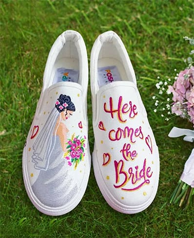 Bridal Sneakers for Wedding Day