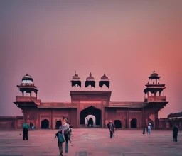 Breathtaking view of Fatehpur Sikri, the ancient Mughal city in India, filled with rich history and diverse architectural wonders